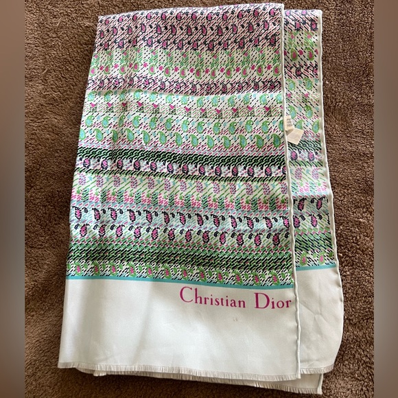 Vintage Christian Dior Silk Scarf - Picture 6 of 10